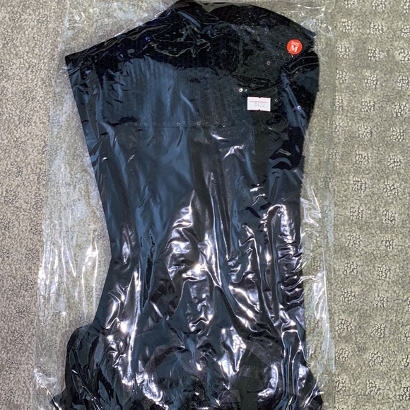 NEW! Beautiful Sheer Sequined Corset with Waist Tie Black size M - Picture 4 of 4